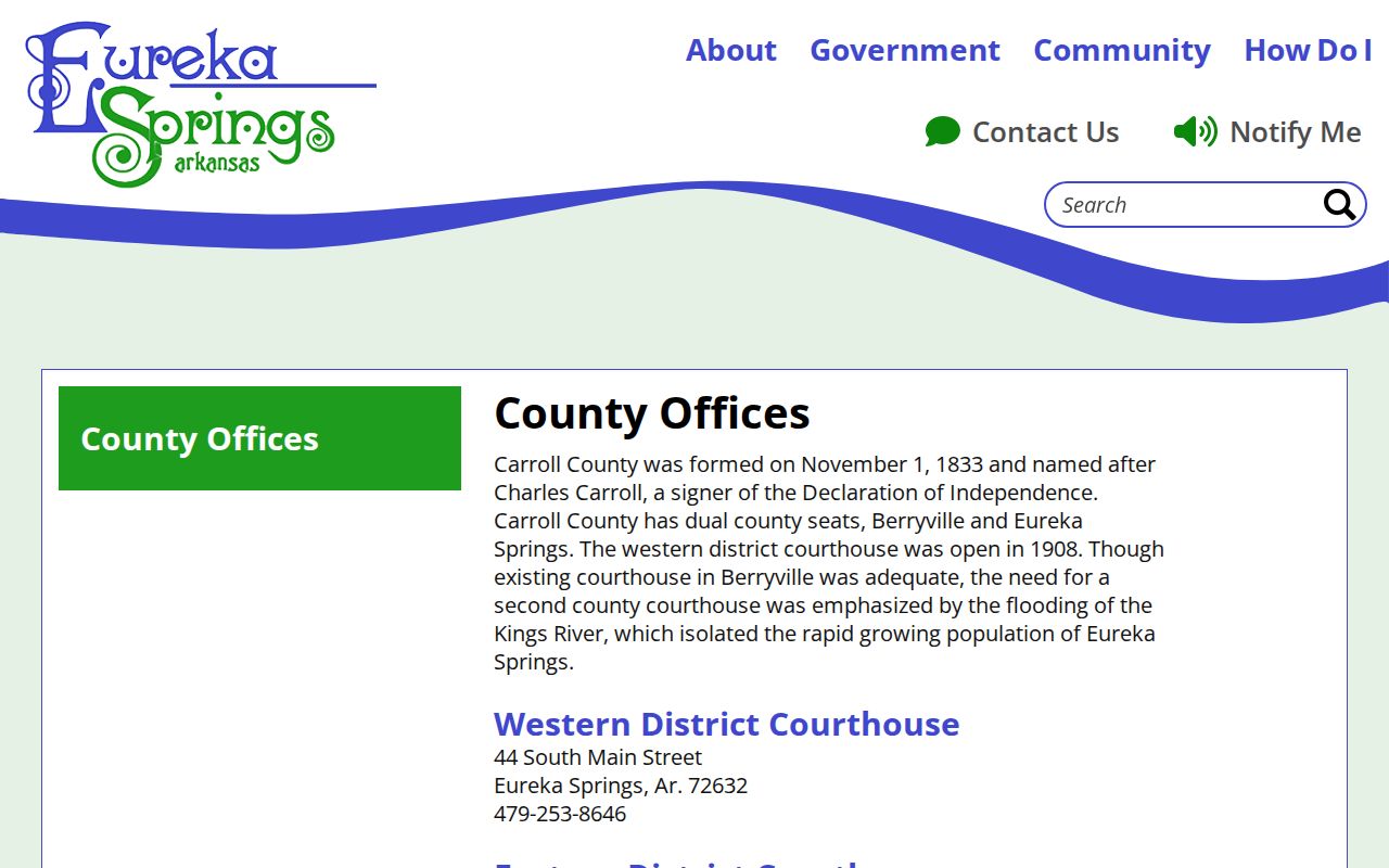 Carroll County warrant lookup courthouse contact routes