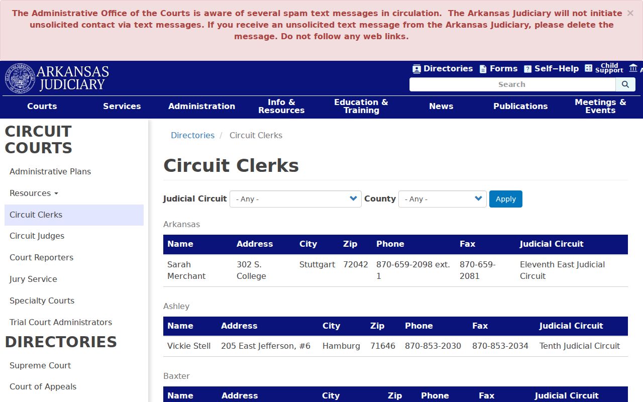 Carroll County outstanding warrant official clerk directory