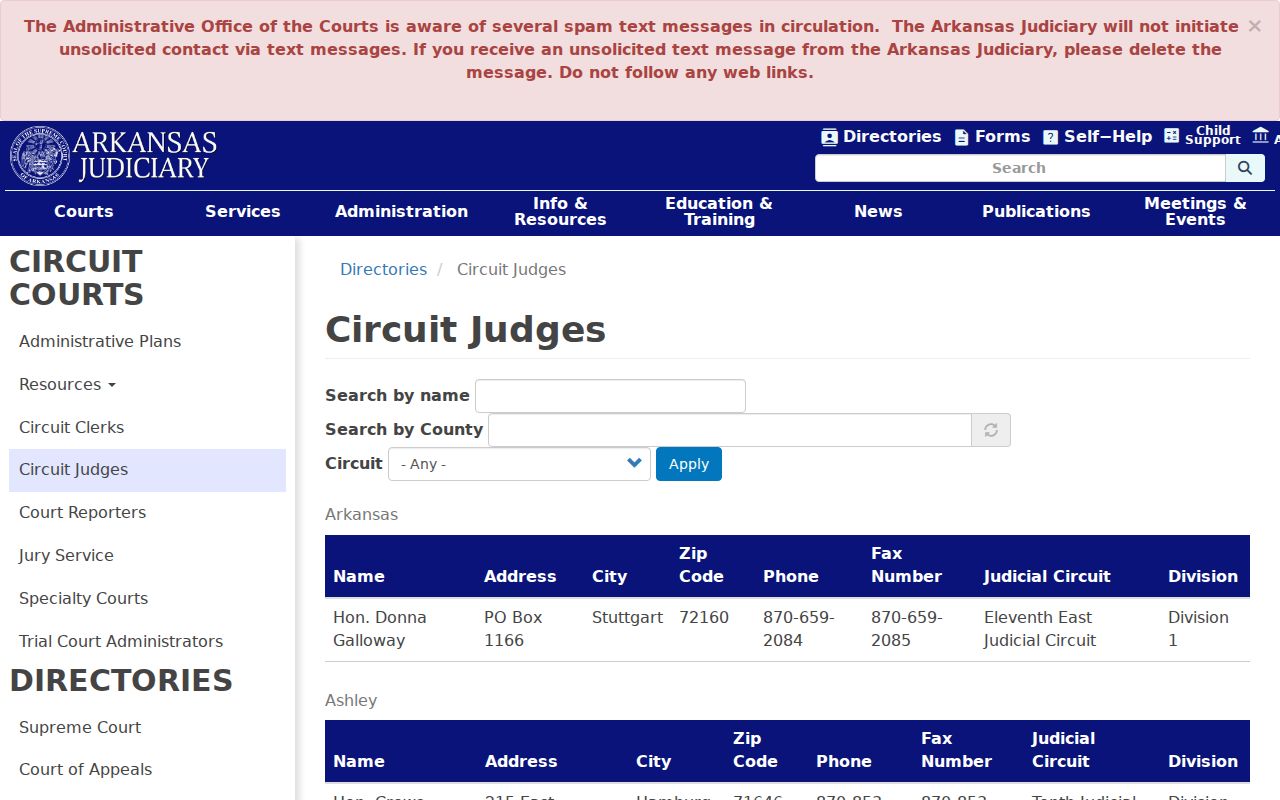 Carroll County active warrant Circuit Court directory