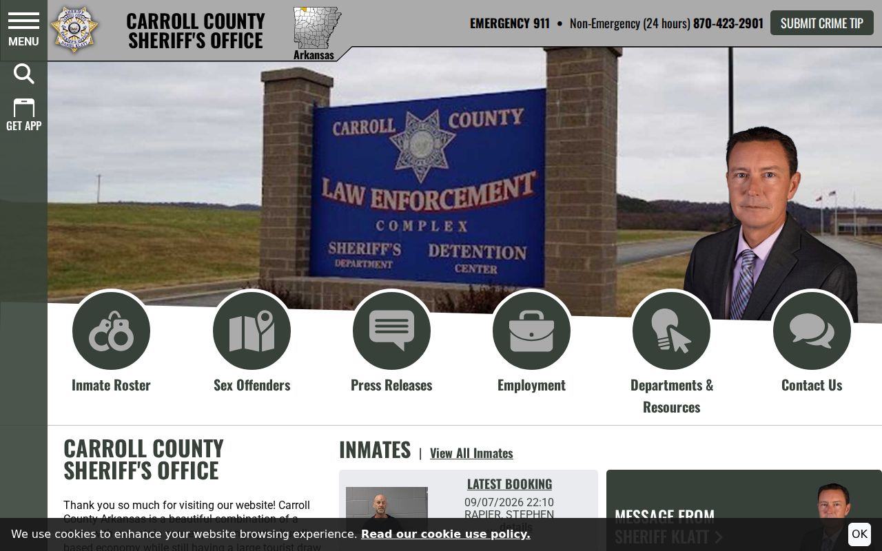 Carroll County official FOIA request route and open-case record limitation